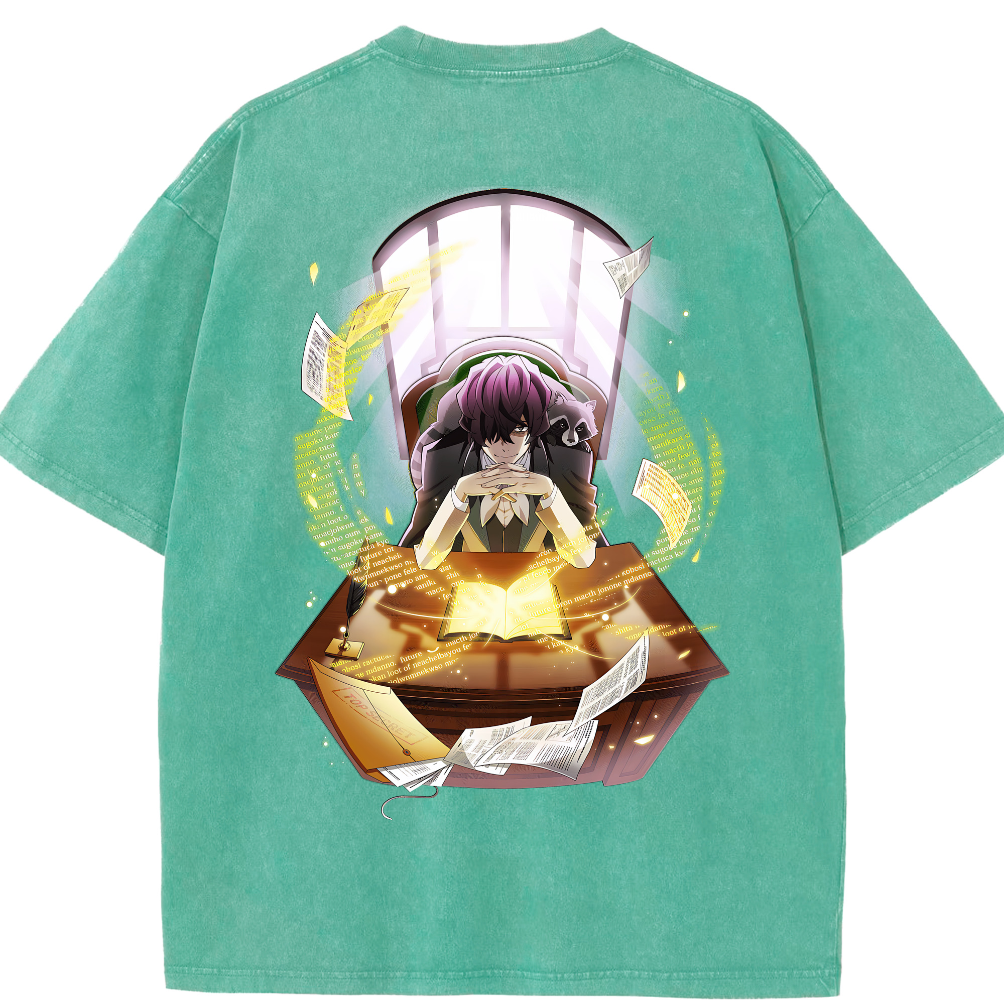 （画像用） 文豪ストレイドッグス Bungo Stray Dogs 綿100% ヴィンテージ風 半袖Tシャツ（背面プリント）